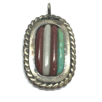 Zuni multi stone pendant