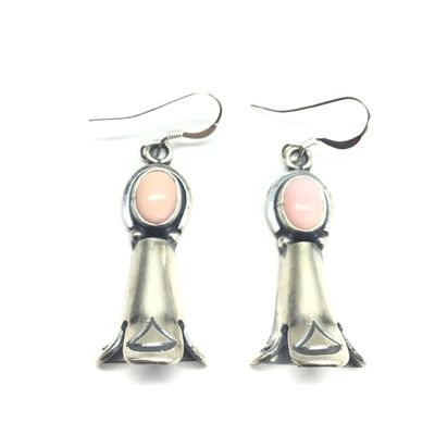 Sharon McCarthy Navajo pink conch earrings