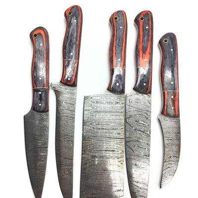Damascus bladed chef set