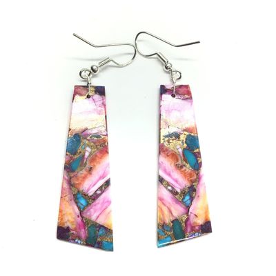 Jameson Pete Navajo pink dahlia earrings
