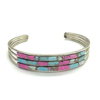 Jamie Johnson Navajo cotton candy turquoise cuff