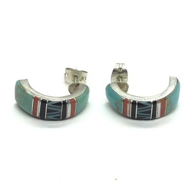 Zuni multi stone earrings