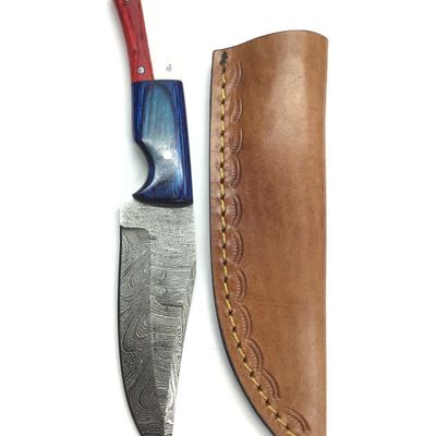 Damascus bladed knife