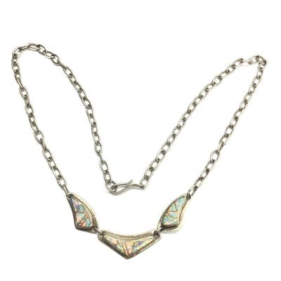 Native American opal inlay necklace