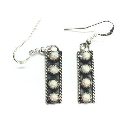 Esther White Navajo opal earrings