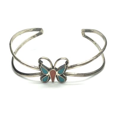 Navajo chip inlay cuff bracelet