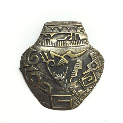 Brad Panteah Zuni brooch