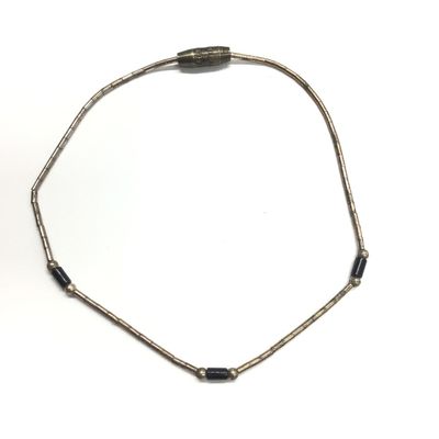 Navajo black onyx bracelet