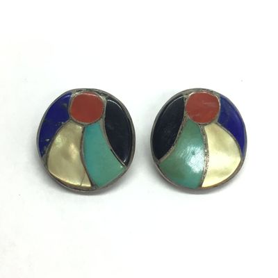 Zuni multi stone earrings