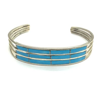 Jamie Johnson Navajo Kingman turquoise cuff