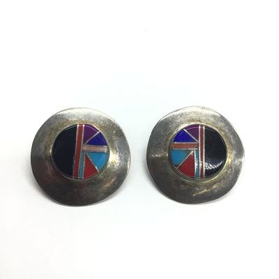 Navajo channel inlay earrings