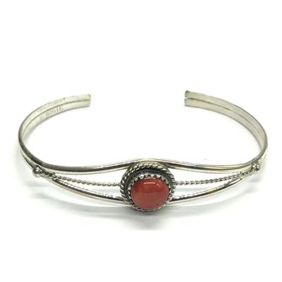 Esther White Navajo Spiny cuff bracelet