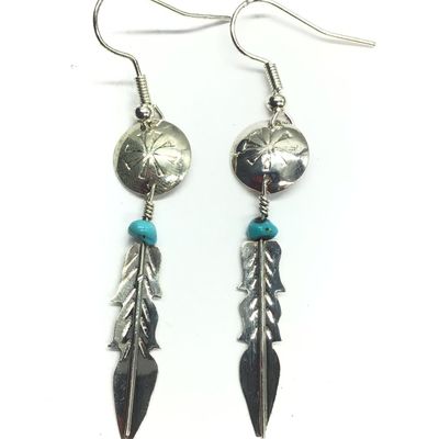 Marlene Jones Navajo Kingman turquoise earrings