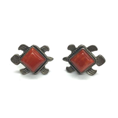 Native American spiny oyster earrings
