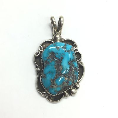 Herbert Tsosie Navajo turquoise pendant