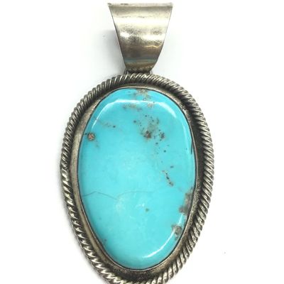 Chimney Butte Navajo turquoise pendant