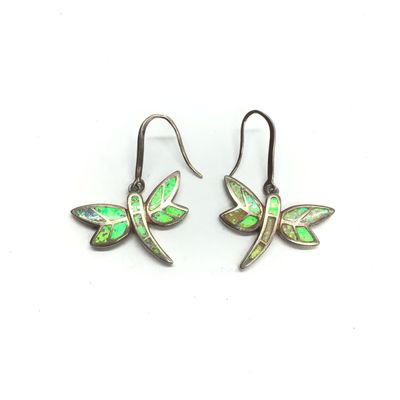 Southwest style opal earrings