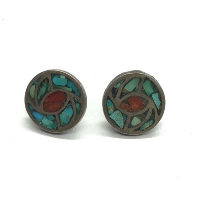 Navajo chip inlay earrings