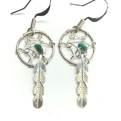 Helena Yazzie Navajo turquoise earrings