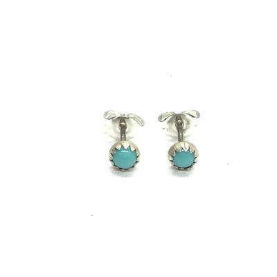 Linda Yazzie Navajo turquoise earrings