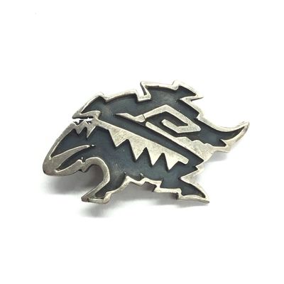Leonard & Marian Nez Navajo overlay pin