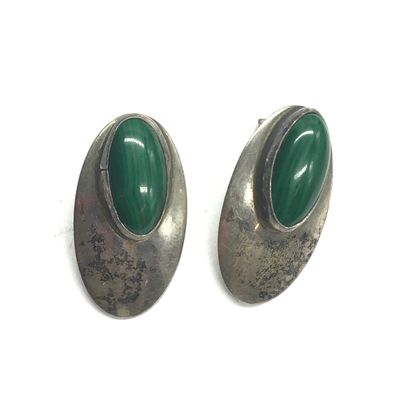 Navajo malachite earrings