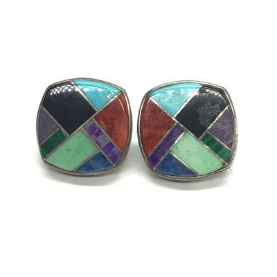Calvin Begay Navajo earrings