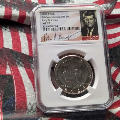 Sale Photo Thumbnail #330: 2024-P Kennedy Half Dollar - NGC MS67 w/ Signature Case - Early Release