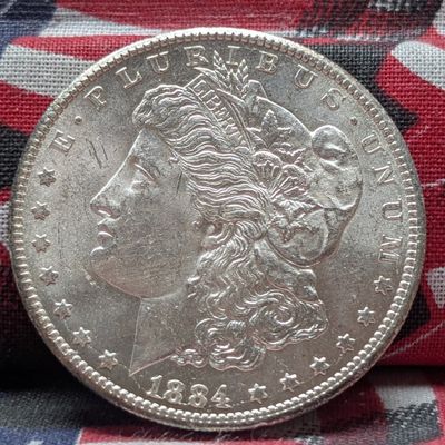 Sale Photo Thumbnail #3: 1884-CC Morgan 90% Silver Dollar - Crisp BU Condition