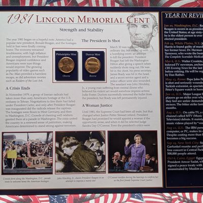 Sale Photo Thumbnail #231: 1981 P&D Lincoln Memorial Cent in Info Display Card - UNC