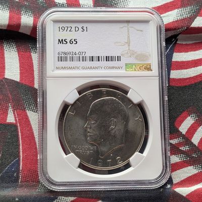 Sale Photo Thumbnail #107: 1972-D Eisenhower Dollar - NGC MS65