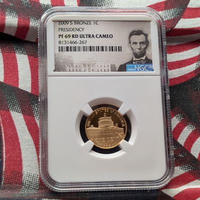 Sale Photo Thumbnail #193: 2009-S PROOF Bronze Lincoln Presidency Cent - NGC PF69 RD ULTRA CAMEO