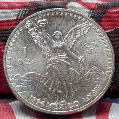 Sale Photo Thumbnail #151: 1 oz. .999 FINE SILVER 1994 Mexico 1 Onza Libertad Round