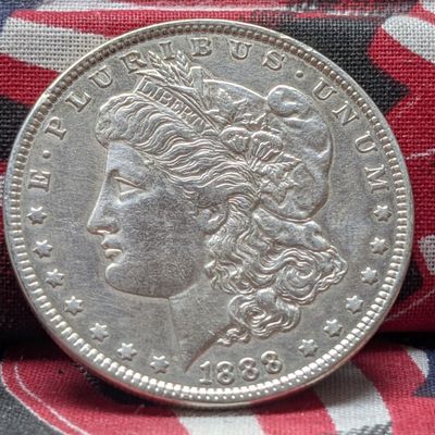 Sale Photo Thumbnail #384: 1888 Morgan 90% Silver Dollar - AU