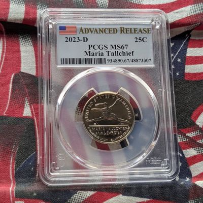 Sale Photo Thumbnail #420: 2023-D Maria Tallchief Quarter - PCGS MS67 - Advanced Release
