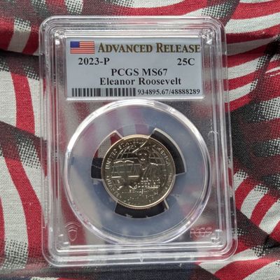 Sale Photo Thumbnail #314: 2023-P Eleanor Roosevelt Quarter - PCGS MS67 - Advanced Release