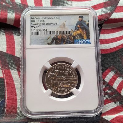 Sale Photo Thumbnail #46: 2021-D Crossing the Delaware Washington Quarter - NGC MS67