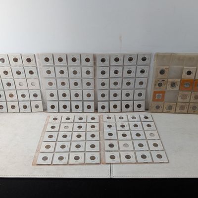 Sale Photo Thumbnail #352: 1946-1960 Lincoln Cent Collection in Collector's Binder Pages, 108 Coins Total