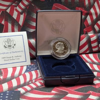Sale Photo Thumbnail #410: 1999-P PROOF Susan B. Anthony Dollar in OGP w/ COA