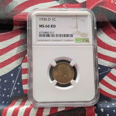 Sale Photo Thumbnail #45: 1936-D Lincoln Wheat Cent - NGC MS66 RD