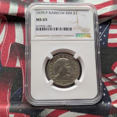 Sale Photo Thumbnail #4: 1979-P Susan B. Anthony Dollar - NGC MS65 w/ Narrow Rim