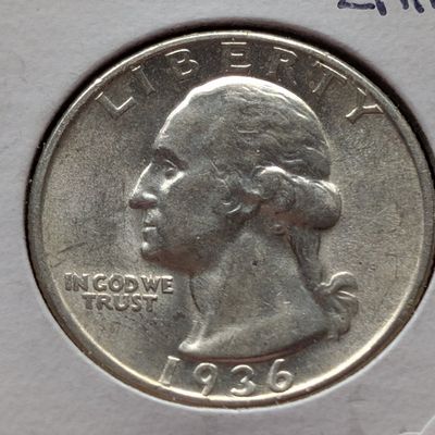 Sale Photo Thumbnail #214: 1936-S Washington 90% Silver Quarter - MS, Semi Key Date