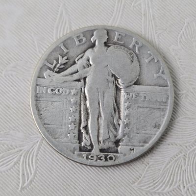 Sale Photo Thumbnail #43: 1930 Standing Liberty 90% Silver Quarter