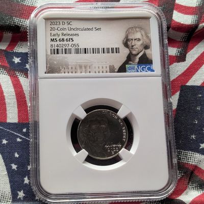 Sale Photo Thumbnail #121: 2023-D Jefferson Nickel - NGC MS68 6FS - Early Release