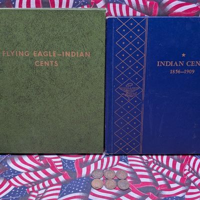 Sale Photo Thumbnail #307: Partial 1860-1909 Indian Head Cent Collection in 2 Albums - Includes BETTER DATES! & 28 Various Dated Lincoln Wheat Cents - 83 Coins Total