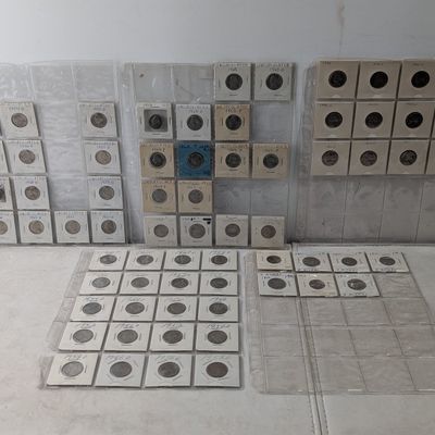 Sale Photo Thumbnail #239: 1911-1999 Nickel Collection in Collector's Binder Pages, 67 Coins Total