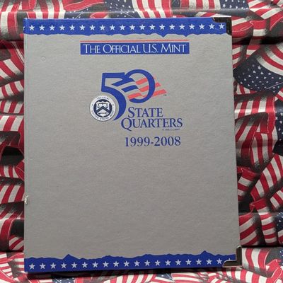 Sale Photo Thumbnail #446: Partial 1999-2008 P&D Mint Statehood Quarter Collection in Official U.S. Mint Album - 80 Coins Total