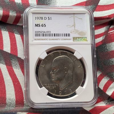 Sale Photo Thumbnail #372: 1978-D Eisenhower Dollar - NGC MS65