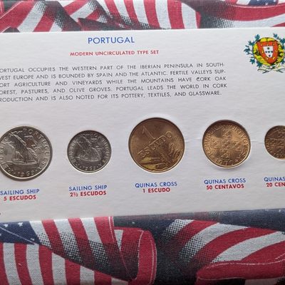 Sale Photo Thumbnail #40: Portugal Modern Type Uncirculated 5 Coin Set