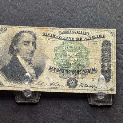 Sale Photo Thumbnail #276: 1873 United States 50 Cent Fractional Currency Note - Better Note